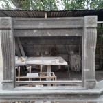 Rivestimento camino in peperino-4